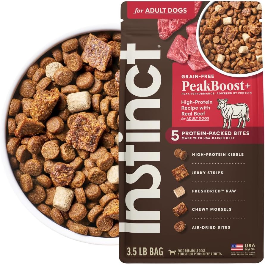 Instinct-PeakBoost,-Dry-Dog-Food,-5-Protein-Powered-Pieces,-Grain-Free---Real-Beef,-755