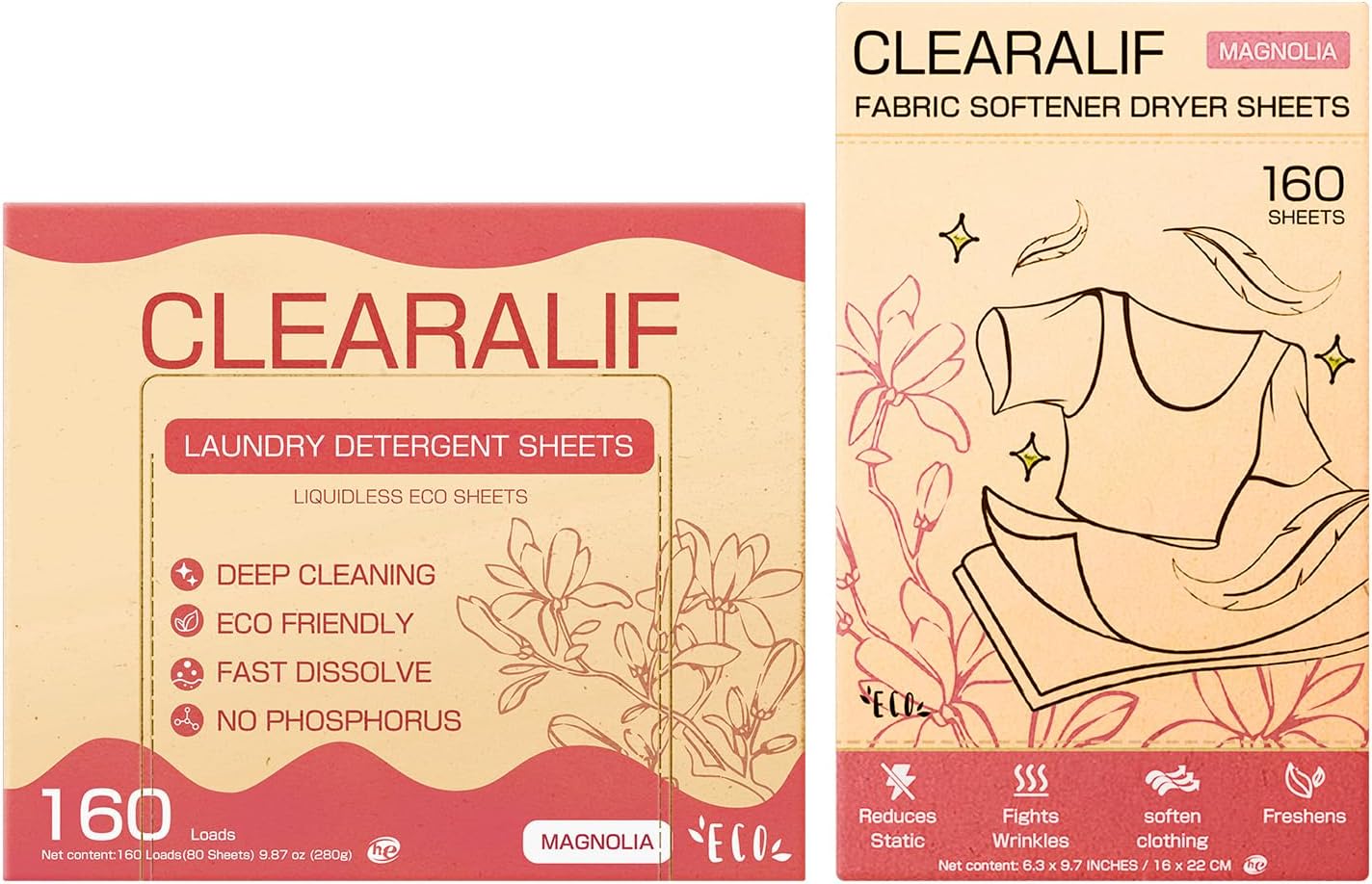 CLEARALIF-All-in-One-Laundry-Detergent-Sheets-Kit,-Magnolia-Scent,-1970