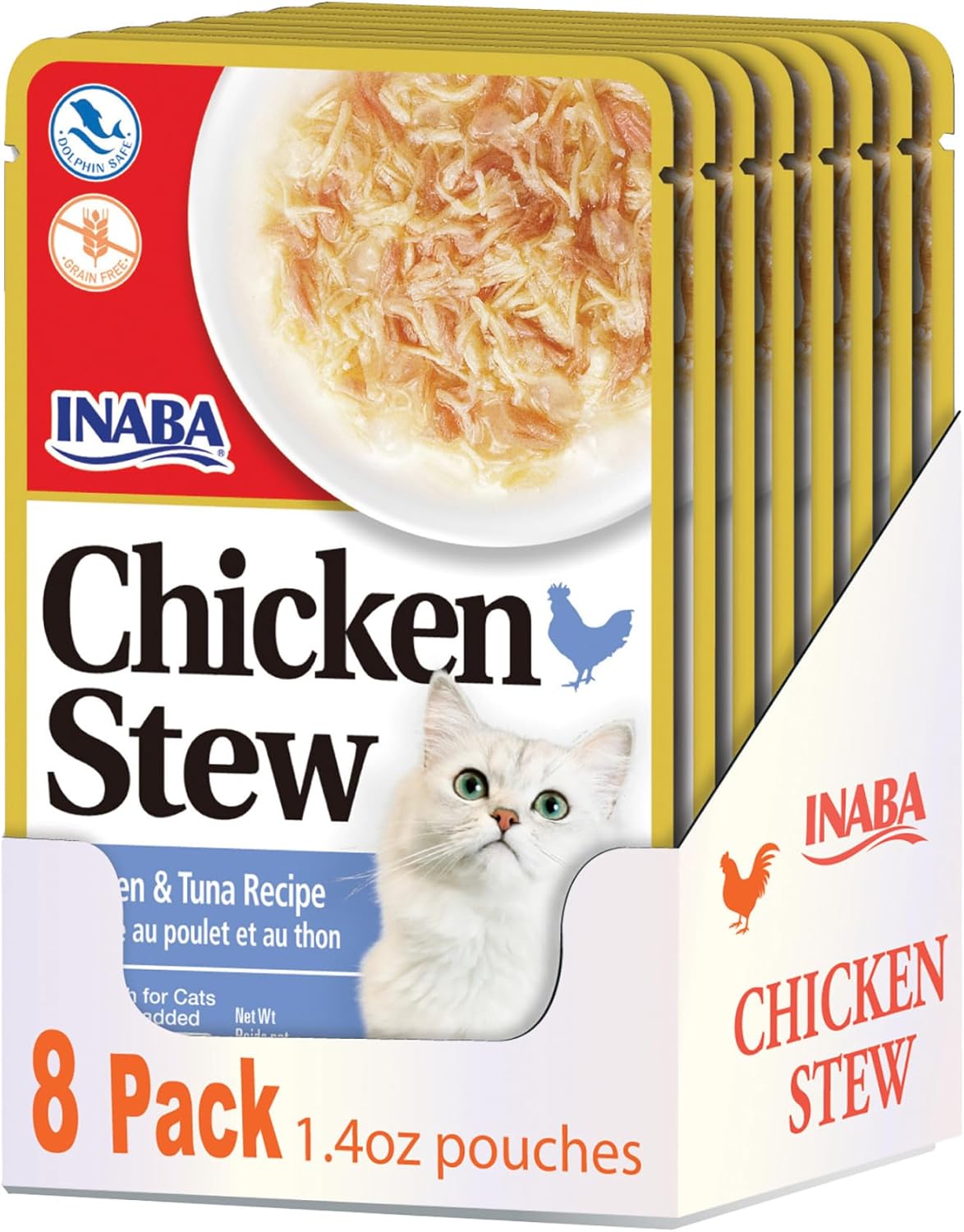 INABA-Chicken-Stew-Side-Dish/Complement/Dry-Cat-Food-Topper/Treat-for-Cats-with-E,-1.4-Pouches1092