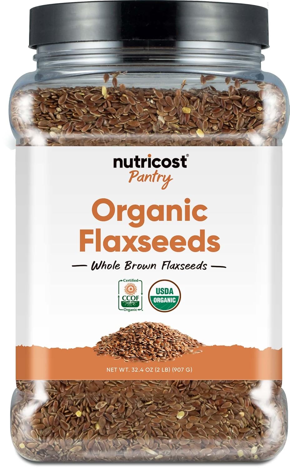 Nutricost-Pantry-Organic-Flaxseeds-(2-Pounds)---Whole-Brown-Flaxseeds,-Vegan,-GMO-Free,-----2030