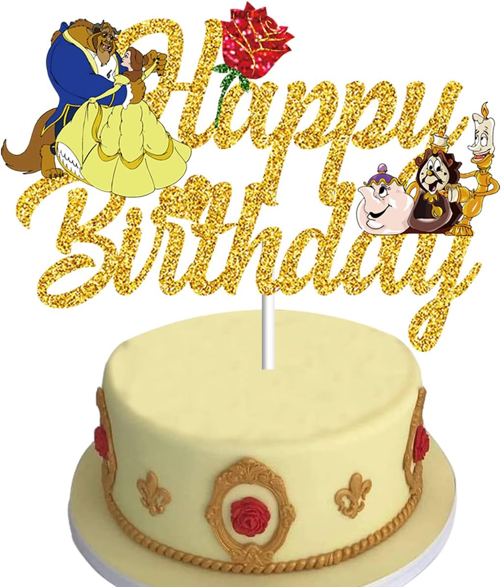 Beauty-and-the-Beast-Cake-Topper,-Beauty-3496