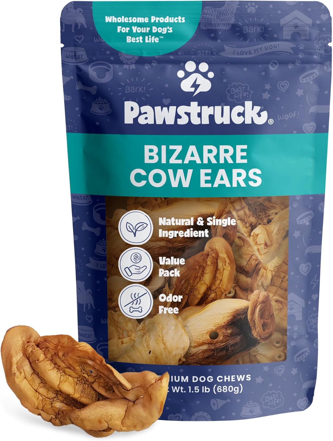 Natural-Bizarre-Cow-Ears-Bargain-Bag-–-Rawhide-Free,-2863