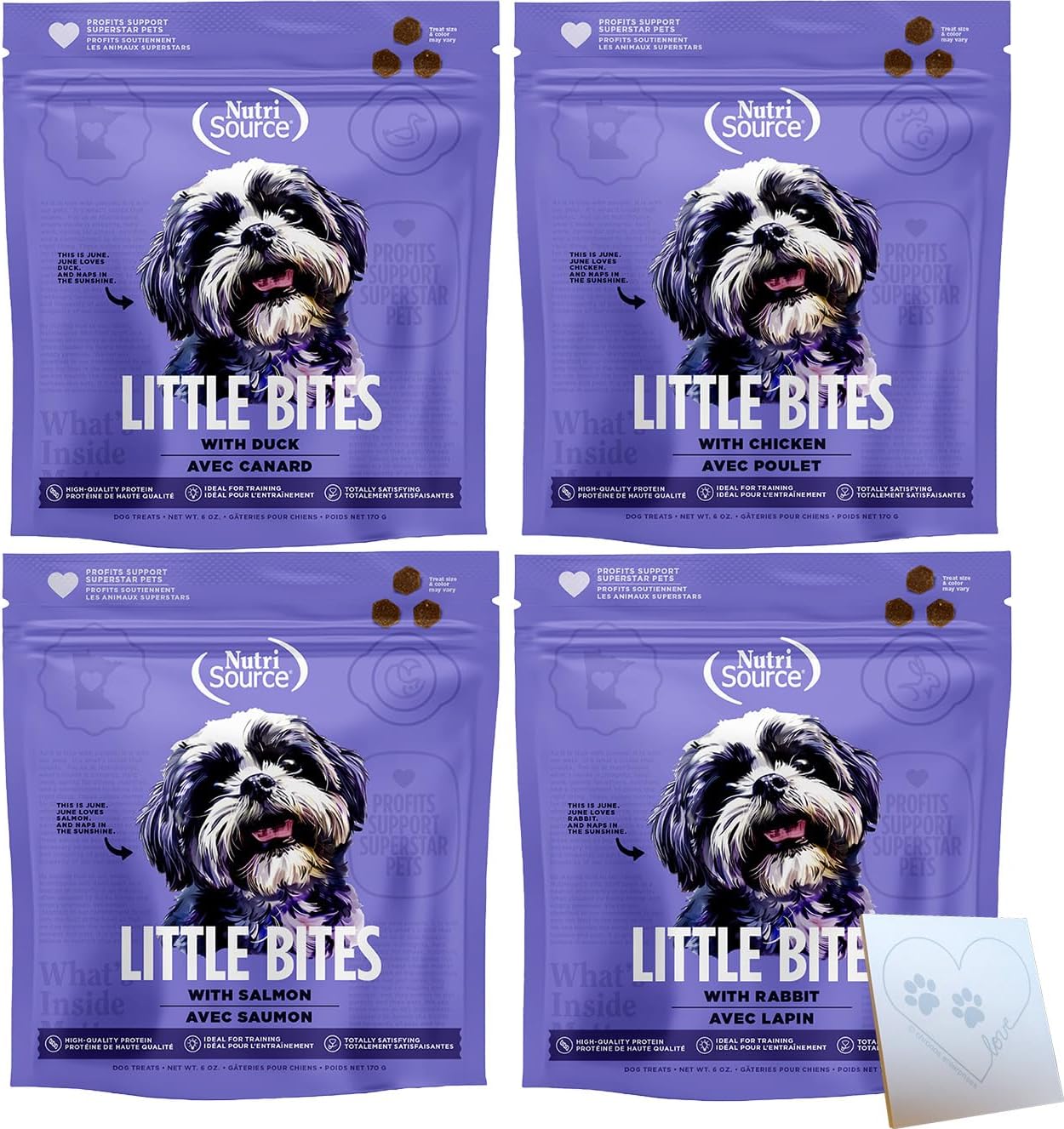 Variety-Pack-for-Nutrisource-Little-Bites---4-Delicious-Flavors:-Chicken,-Duck,-Salmon-Rabbit-456