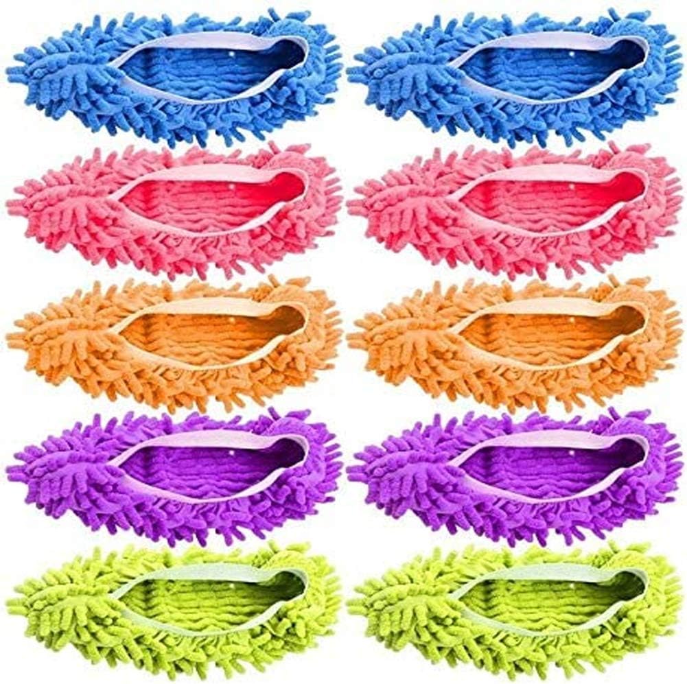 Mop-Slippers-Shoes-5-Pairs-(10-Pieces)---Microfiber-Cleaning-5518