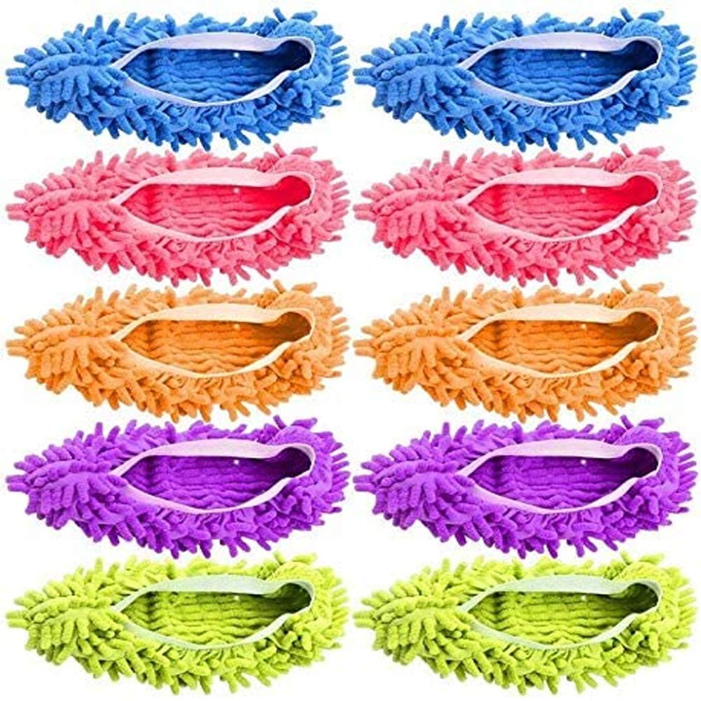 Tamicy-Mop-Slippers-Shoes-5-Pairs-(10-Pieces)---Microfiber-Cleaning-House-Mop-Slippers-Floor-1729