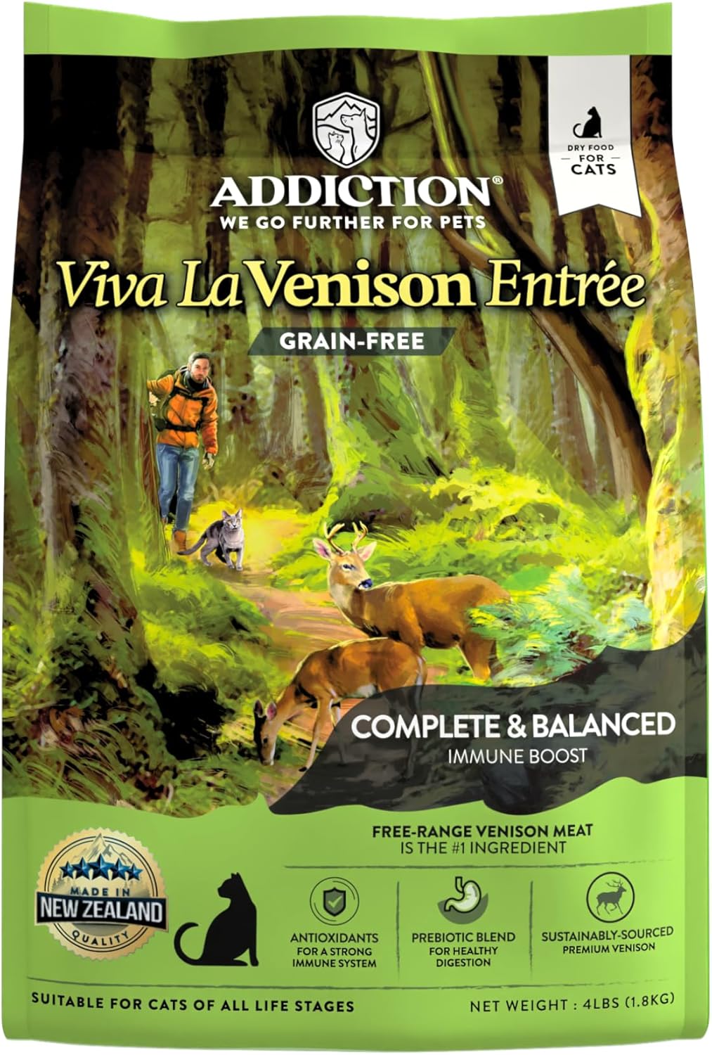 Addiction-Viva-La-Venison-Grain-Free-Dry-Cat-Food---with-Premium-to-Muscle-&906