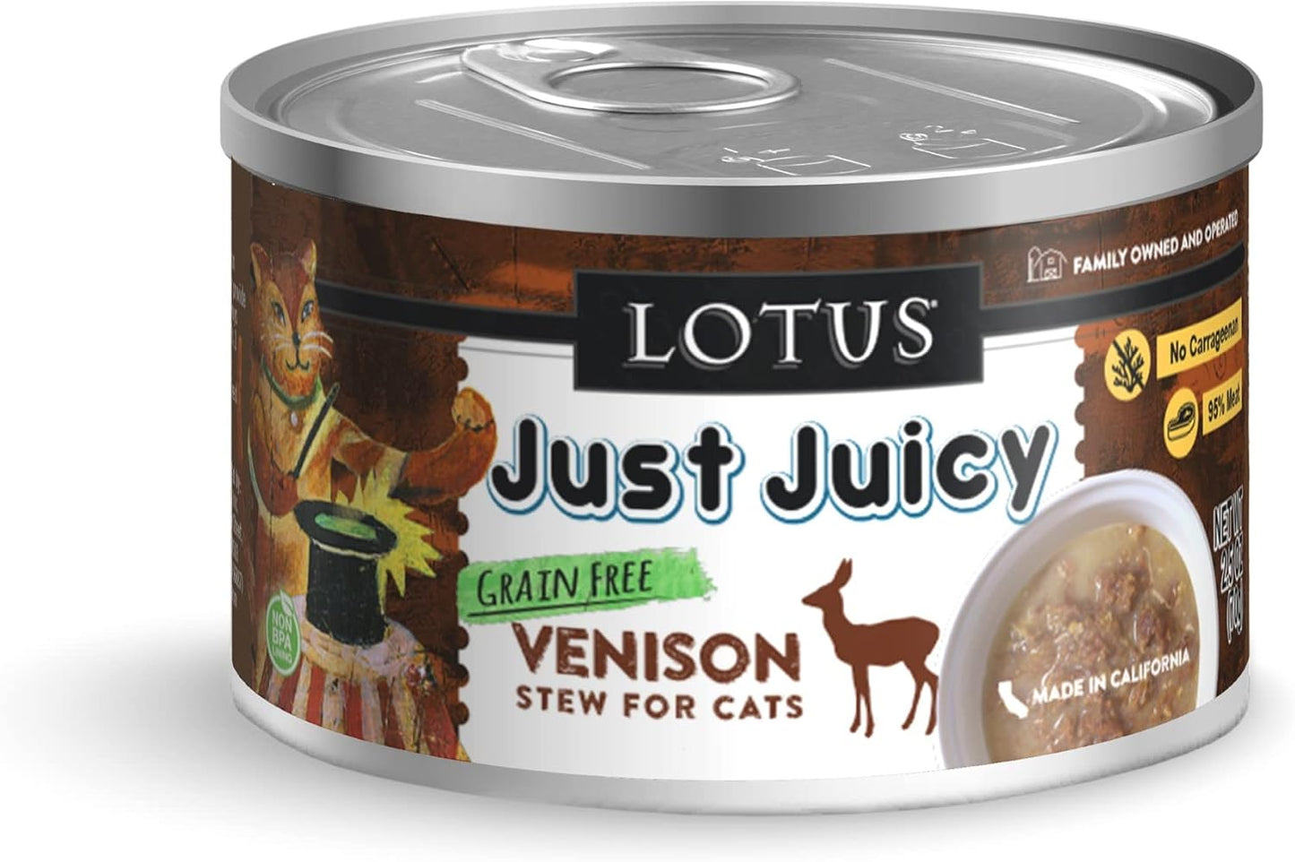 Lotus-2.5-Oz-Cat-Just-Juicy-Venison-Stew-(Case-Of-24),-Size----1142