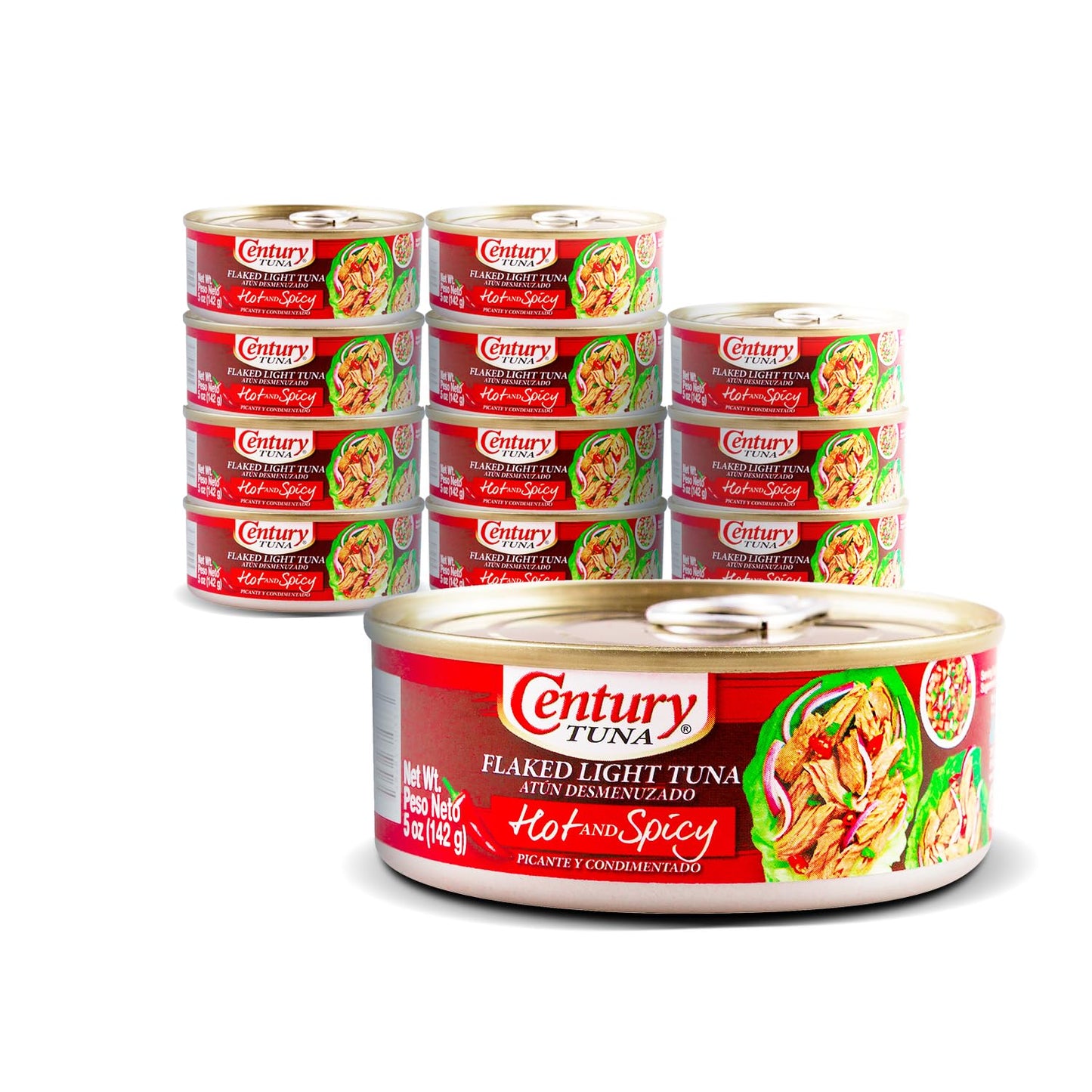 Century-Tuna-Picante-y-picante,-4.9-onzas-(paquete-de-12)-------545