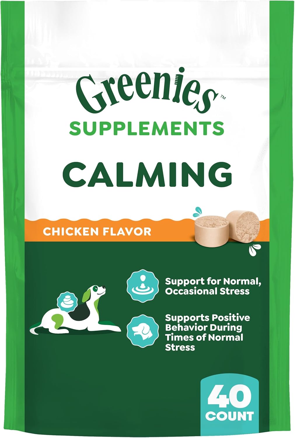 Greenies-Supplements-Calming-Chews-for-Dogs-Chicken-Flavor,-7.3-oz.-Container-40-509