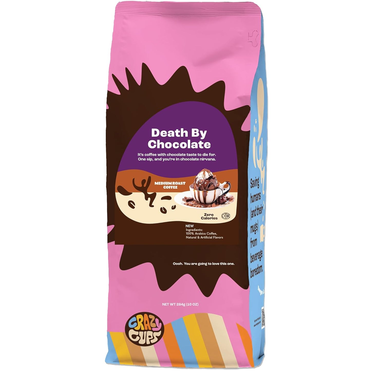 Crazy-Cups-Flavored-Ground-Coffee,-Death-By-Chocolate-Coffee,-Enjoy-Hot-or-Iced,-1985