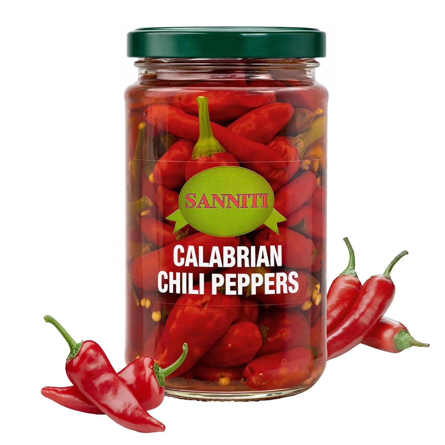 Sanniti-Calabrian-Chili-Peppers,-10-Ounce-|-Italian-Hot-Long-Chili-Peppers-741