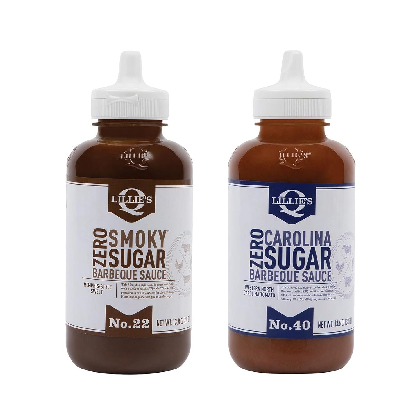 Lillie's-Q---Zero-Sugar-Smoky-BBQ-(13.8oz)-&-Zero-Sugar-Carolina-1556