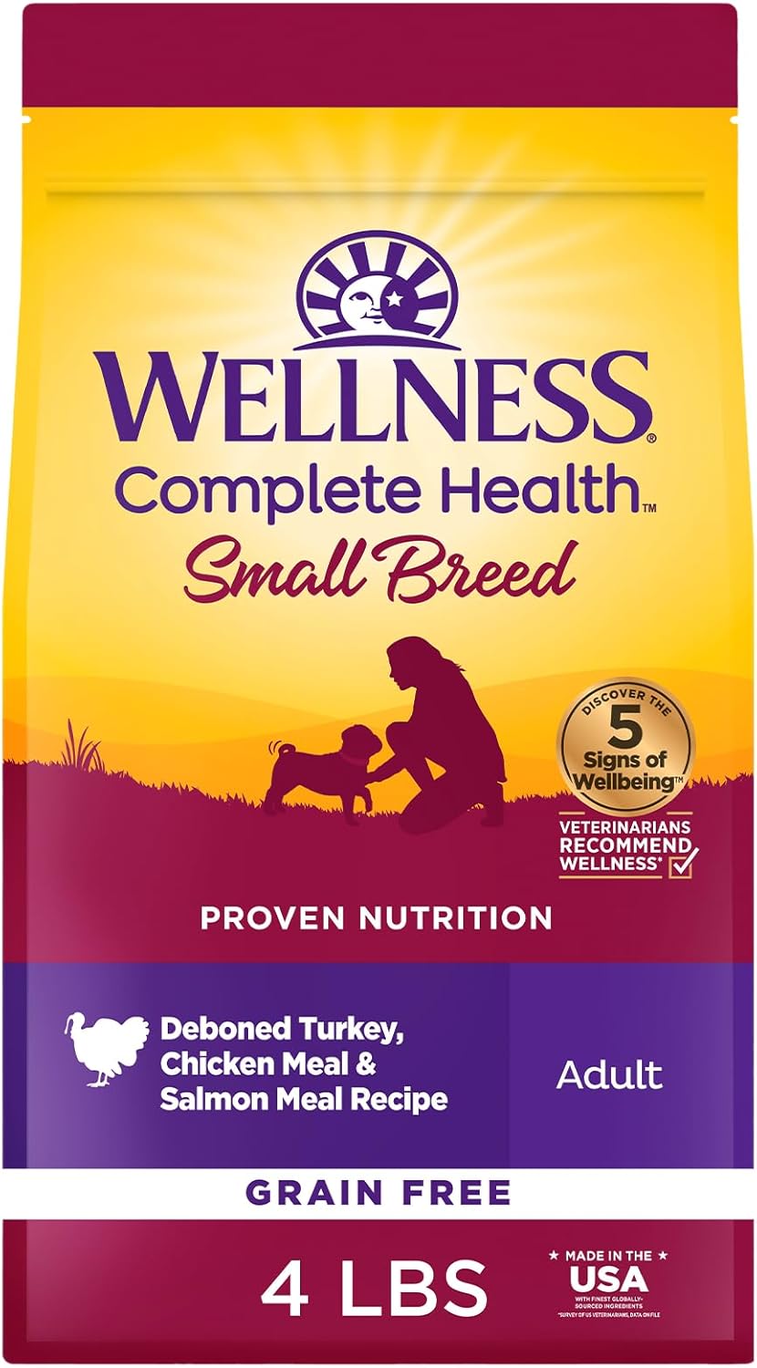 Wellness-Complete-Health-Dry-Dog-Food,-Small-Breed,-Grain-Free,-Natural,-Turkey,-Chicken,-2194