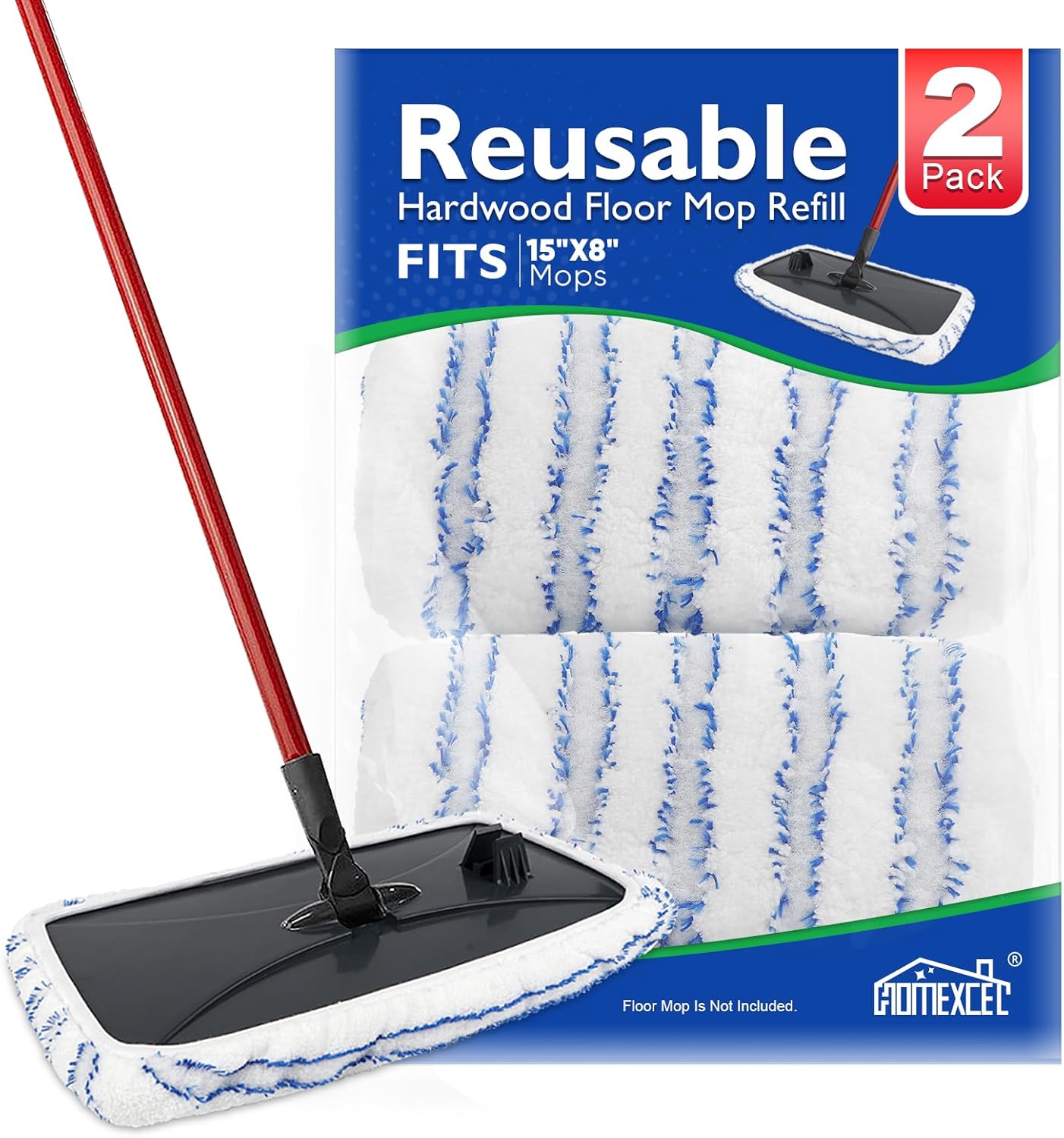 HOMEXCEL-Reusable-Microfiber-Mop-Pads-Compatible-with-O-Cedar-Hardwood-Floor'N-3250