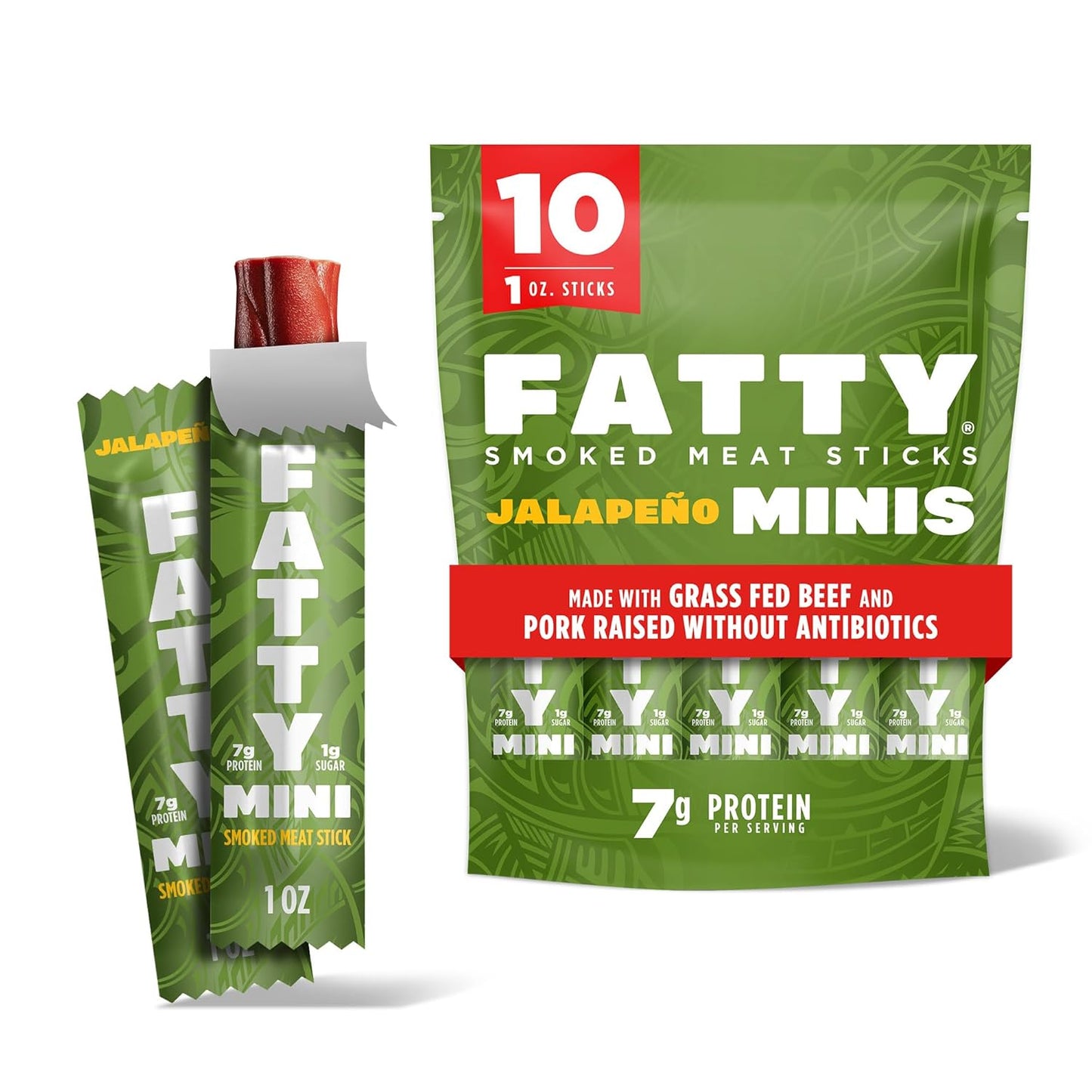 FATTY-Mini-Meat-Jerky-Sticks,-Jalapeno-Minis,-1-oz.-Snack-Size--(10-pk)----1326