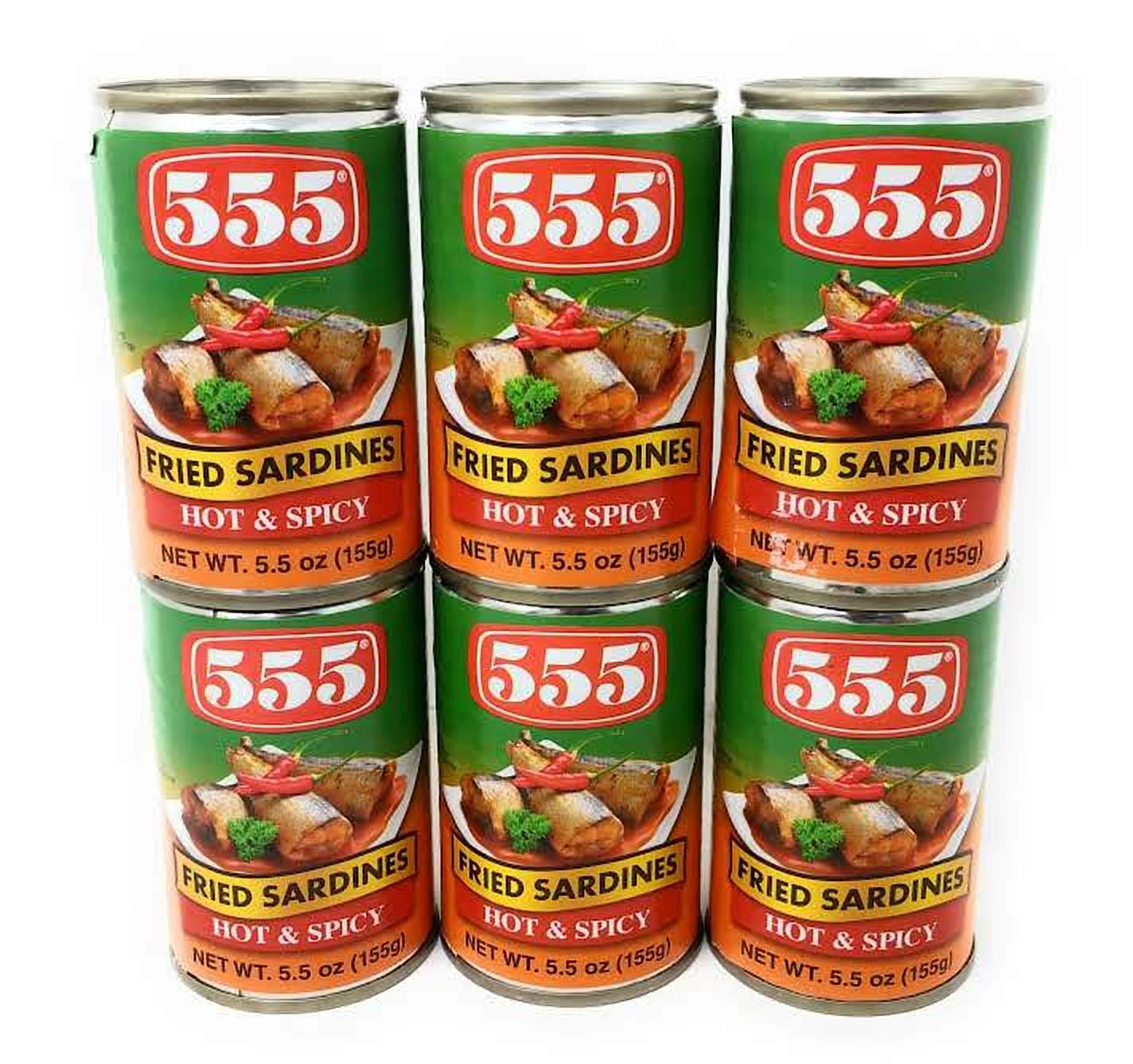 555-Fried-Sardines-Hot-&-Spicy-5.5oz-(155g),-6-Pack-------246