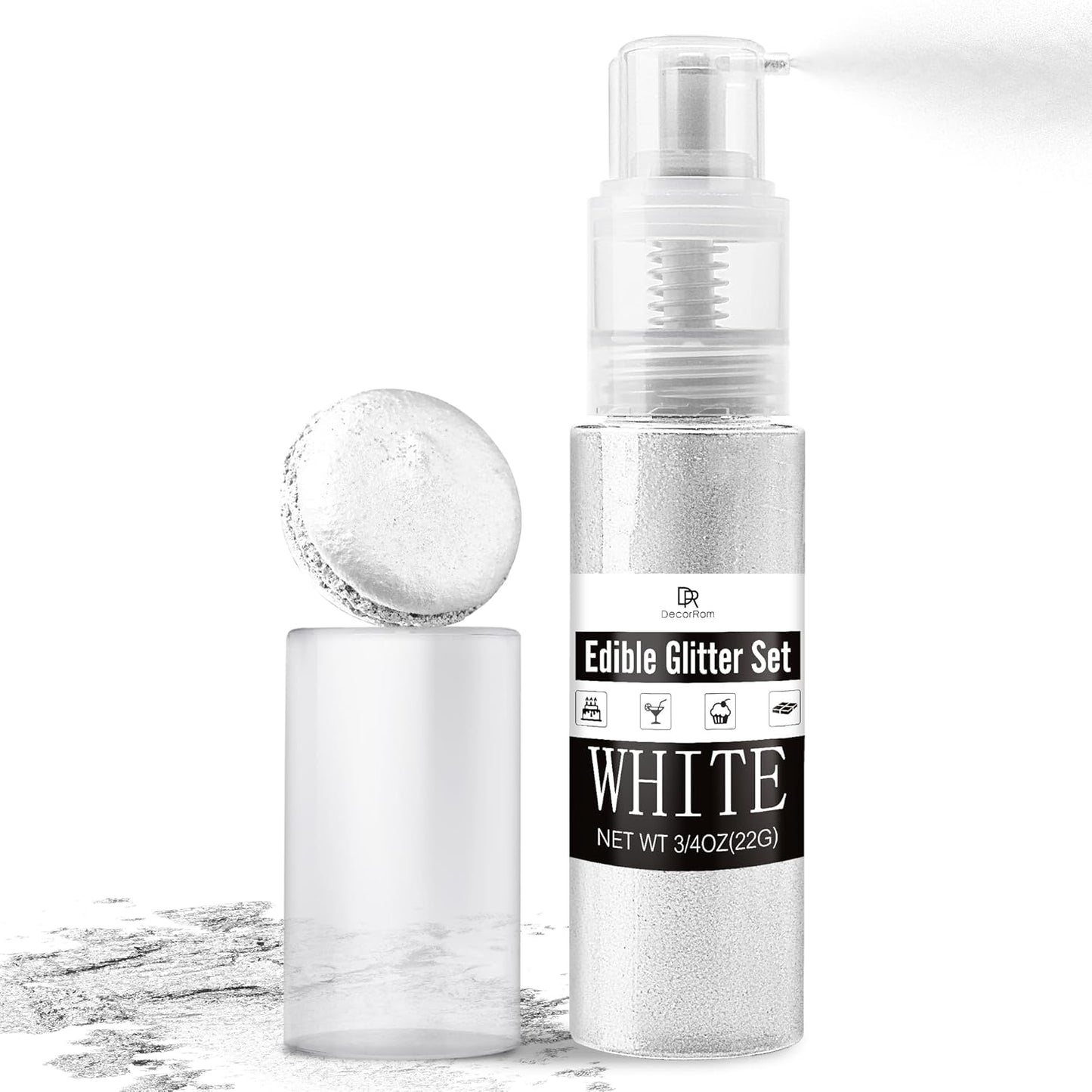 White-Edible-Glitter-Spray---3/4oz(22g)-Luster-Dust-Edible-Food-Grade-Glitter-Dust-for-1224