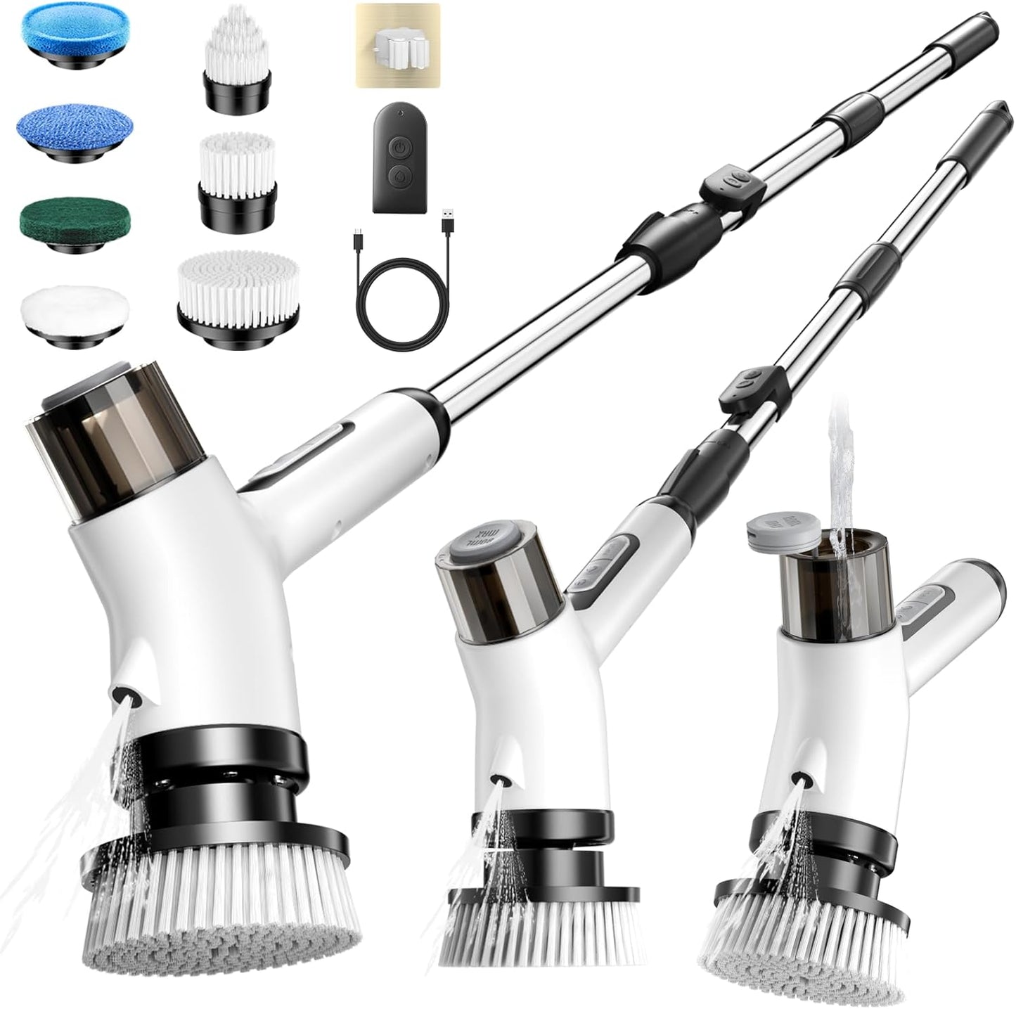 Electric-Spin-Scrubber,Cordless-2-Speeds-Shower-Scrubber-with-Foam-&Remote-4110