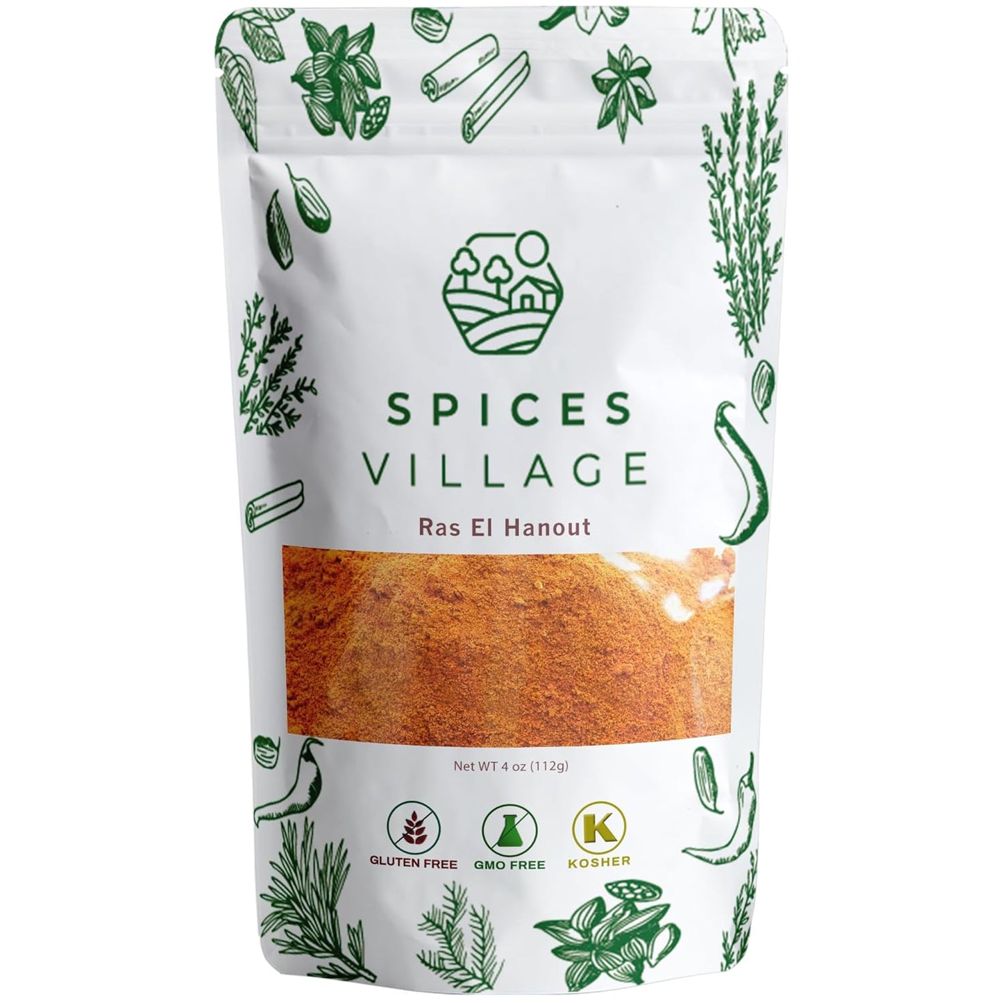 SPICES-VILLAGE-Ras-El-Hanout,-4-onzas,-especias-marroquíes-tradicionales-El-614