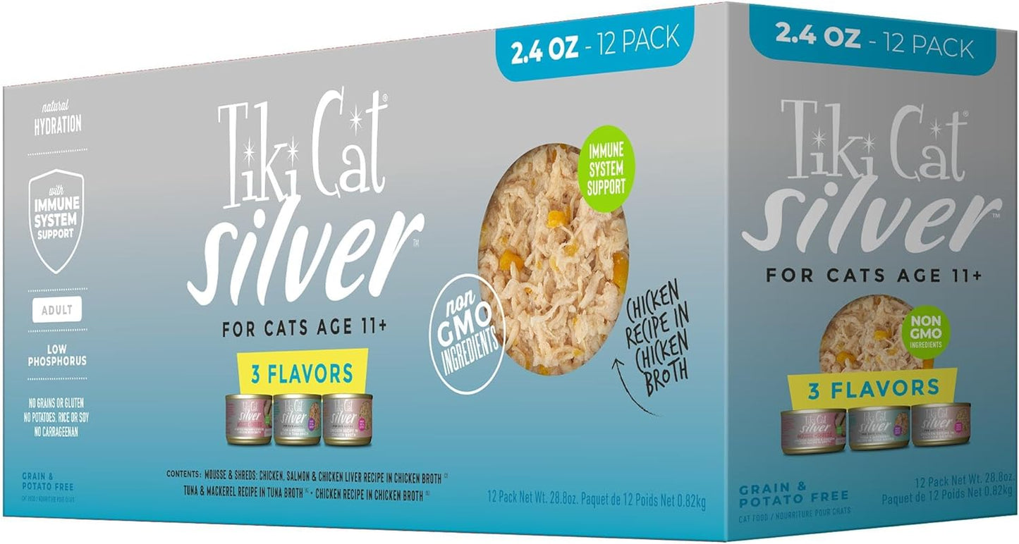 Tiki-Cat-Silver-Wet-Cat-Food-for-Seniors,-Variety-Pack,-2.4-oz.-Cans-1648