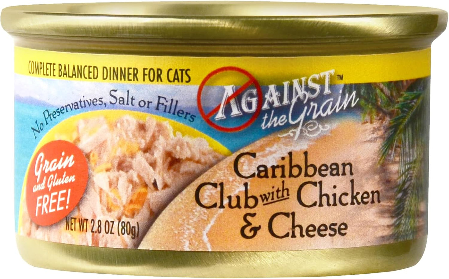 Against-The-Grain-Caribbean-Club-Chicken-Cheese-Canned-Cat-Food-24/2.8-oz--30