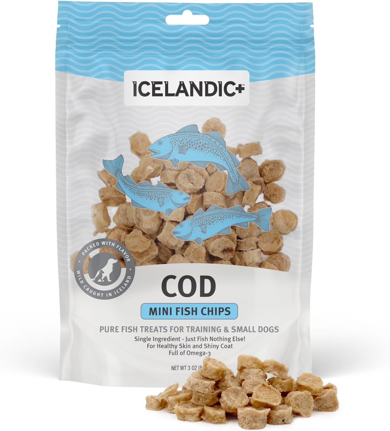 Icelandic+-Mini-Fish-Chips:-Cod---2.5oz-Bag,-Dog-Treats,-Wild-Caught-Air-Dried,-2171