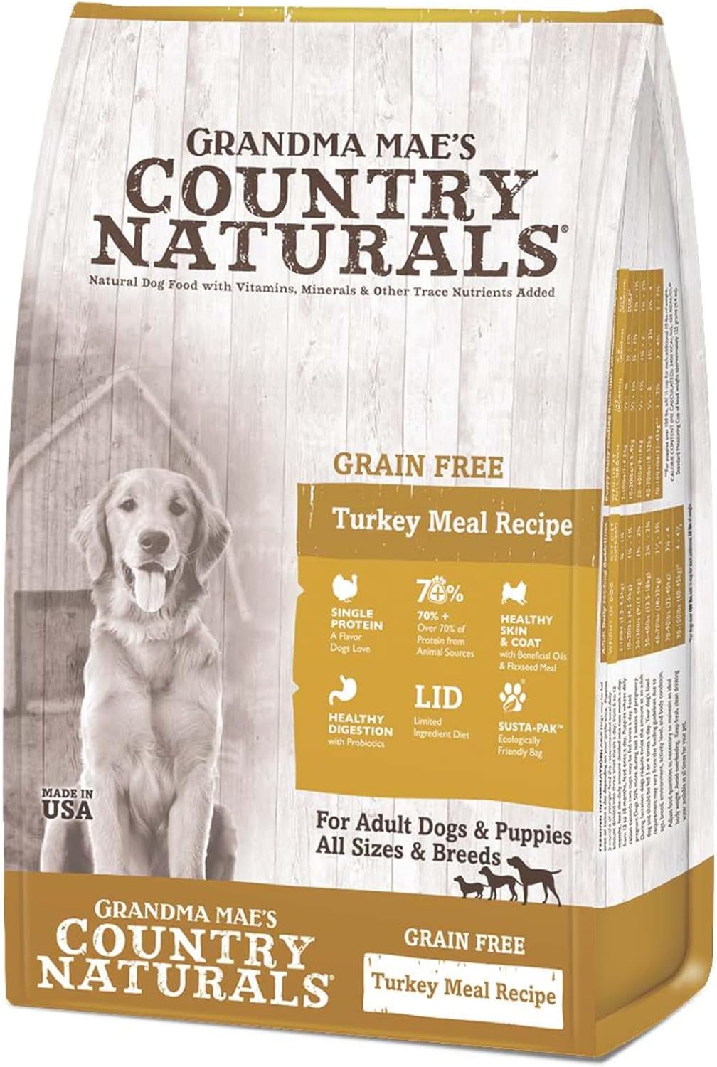 Grandma-Mae’s-Country-Naturals-Dry-Dog-Food,-Grain-Free-Formula,-Turkey,-Slow-Cooked-241