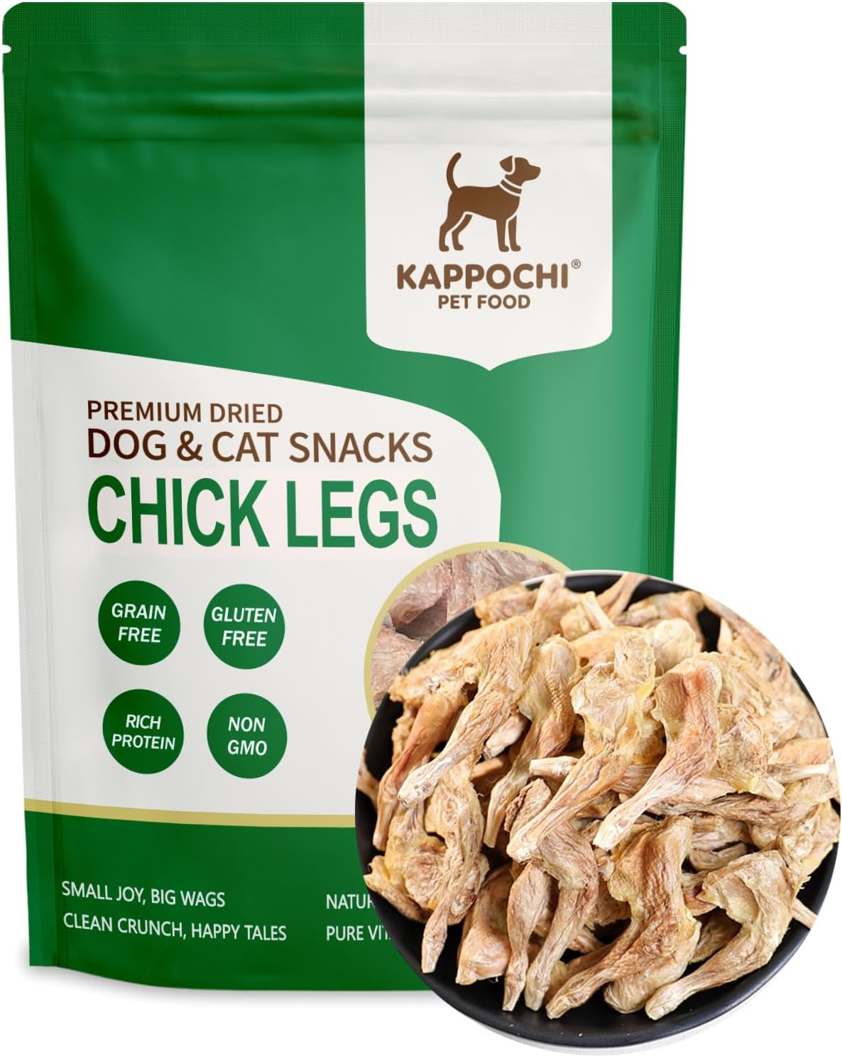 Freeze-Dried-Chicken-Legs-Treats-for-Dog,-1.76oz(50.0g),-Small-Size-Chick-Legs,-Dogs-619