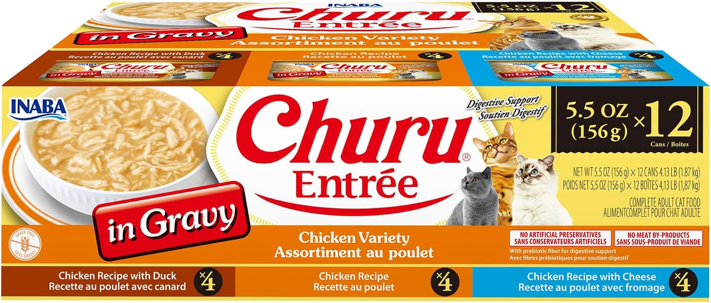 INABA-Churu-Entrée-in-Gravy-for-Cats,-High-Protein-&-Moisture,-Prebiotic-Wet-272