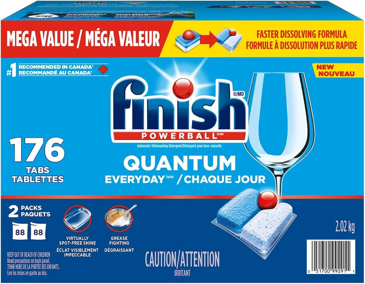 Finish-Powerball-Quantum-Everyday-Dishwasher-Detergent-Tablets,-Mega-Value-Pack---176-72