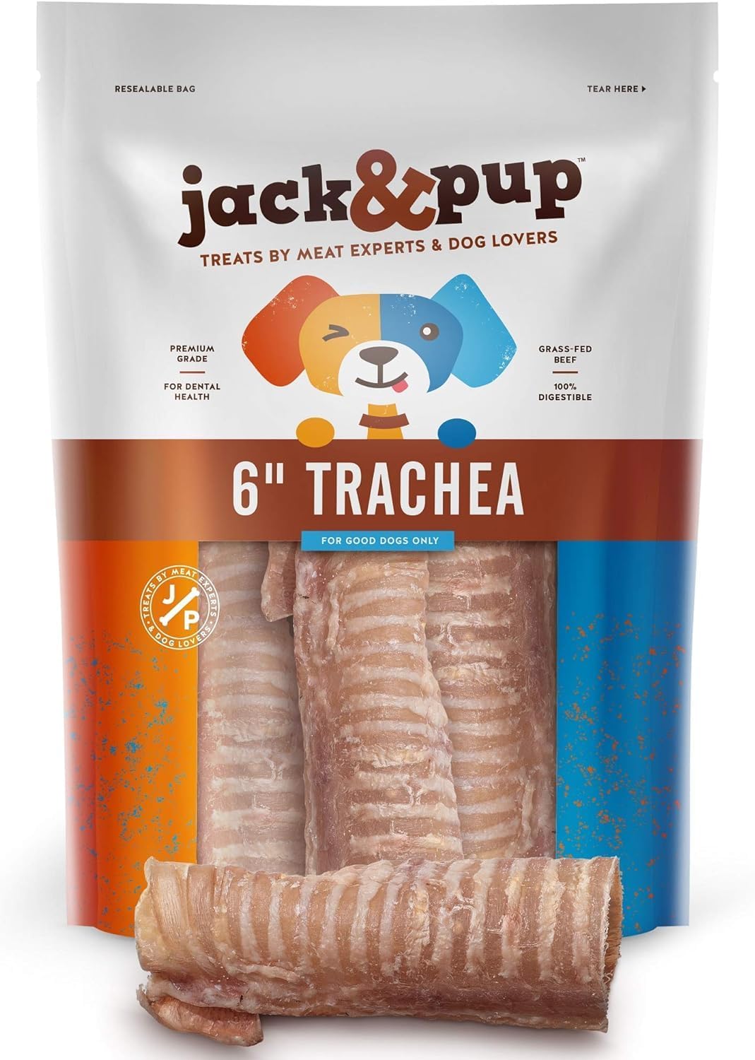 Jack&Pup-6"-Beef-Trachea-for-Dogs-20-Pack-2437