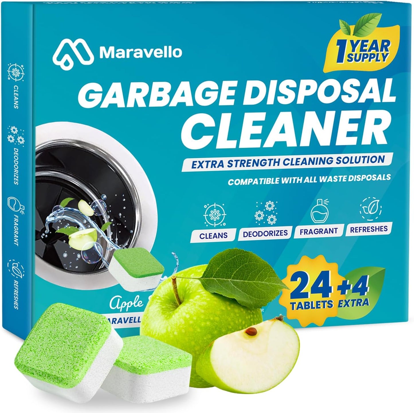 Maravello-Garbage-Disposal-Cleaner-and-Deodorizer-28-Tablets-Sink-Foaming-1503
