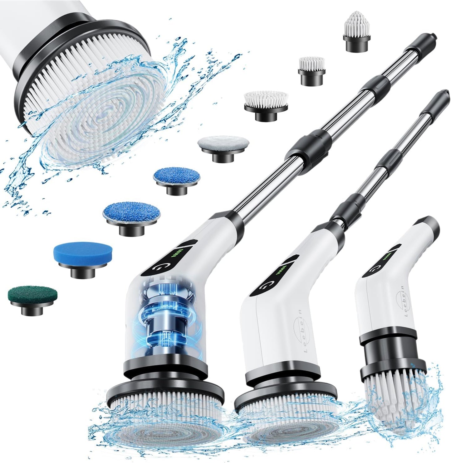 Leebein-Electric-Spin-Scrubber,-Cordless-Cleaning-Brush-with-8-Replaceable-Brush-Heads,-Tub-and-Floor-1881