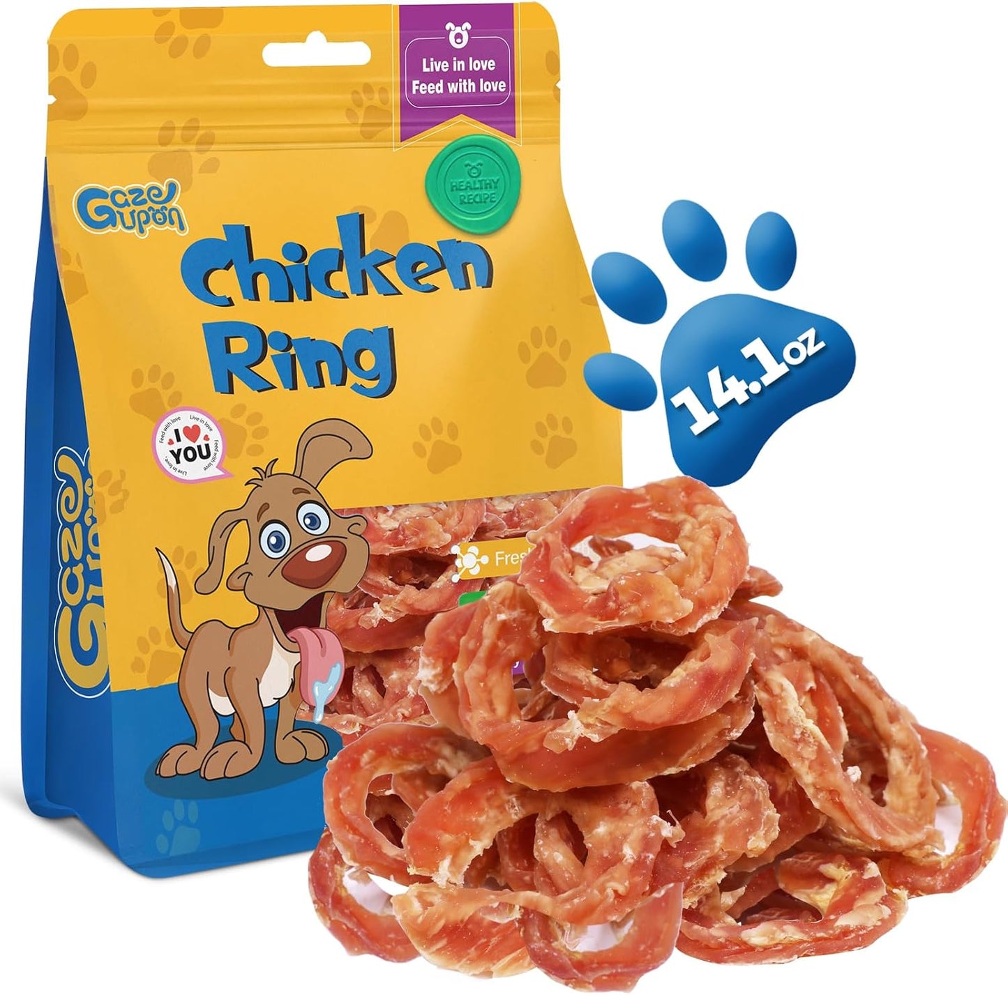 gazeupon-Dog-Treats-Chicken-Jerky-Rings,-Natural-Chicken-Breast,-Healthy-Training-for-1530