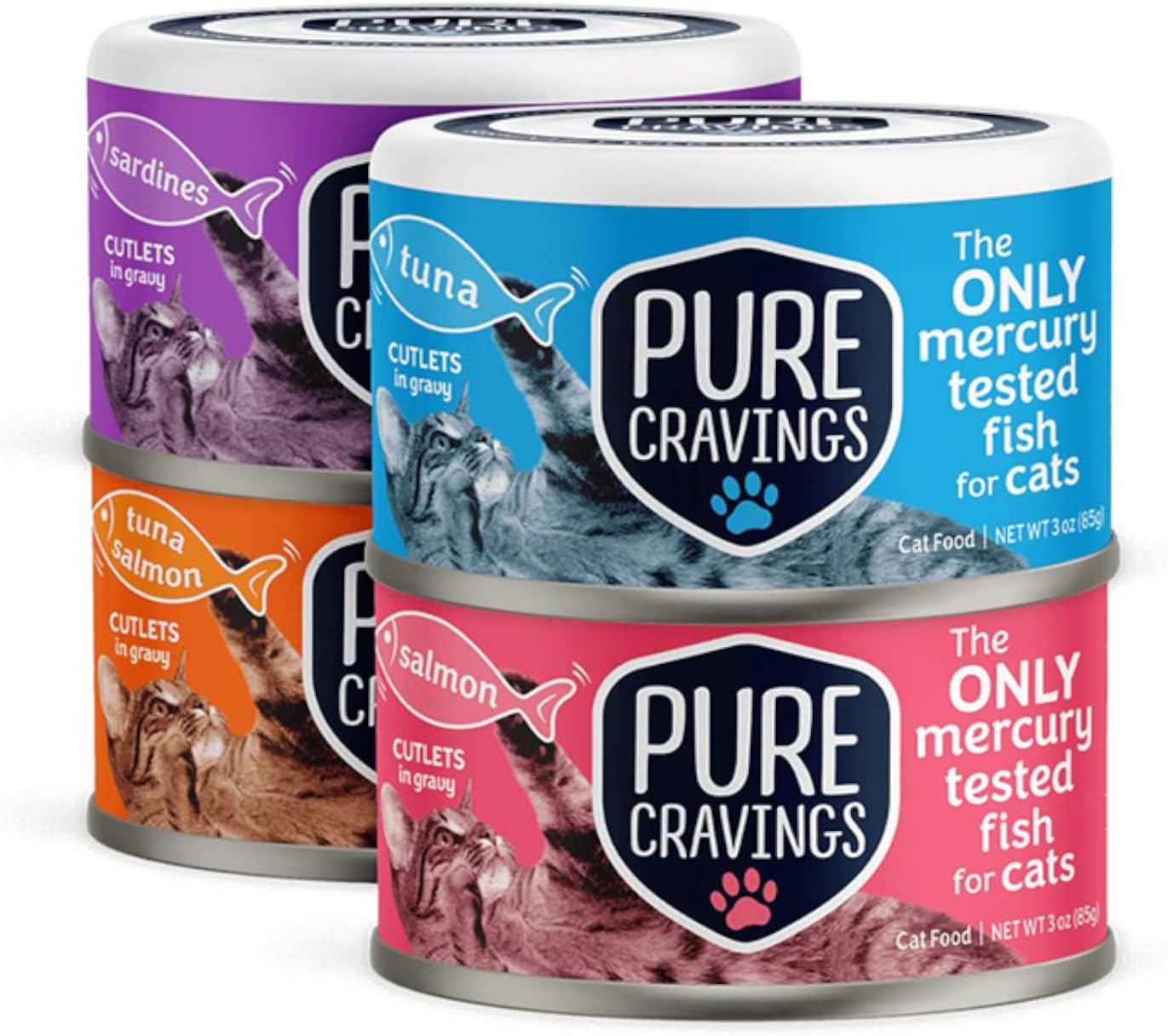 Pure-Cravings-Wet-Cat-Food-Variety-Pack-Tuna,-Salmon,-Sardines,-Tuna/Salmon-in-Gravy,-1216