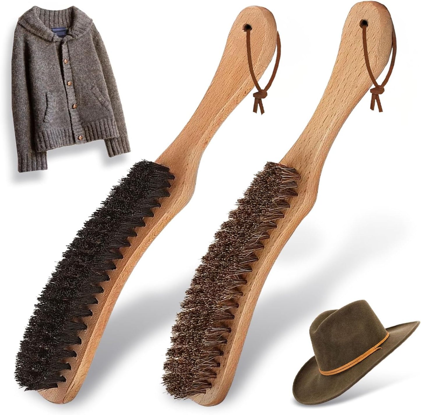 2pc-Felt-Hat-Brush-Clothes-Brushes-Horsehair-&-Boar-Bristles-1913