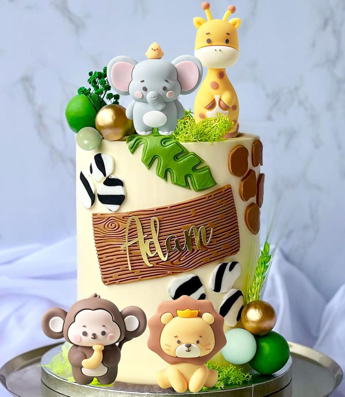 JeVenis-Cute-Jungle-Baby-Shower-Cake-Decoration-Safari-Animals-Cake-Decoration-Wild-Cake-Two-309