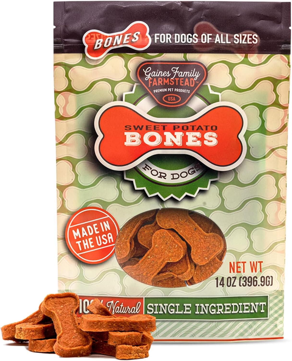Gaines-Family-Farmstead-Sweet-Potato-Dog-Bones,-All-Natural,-2873