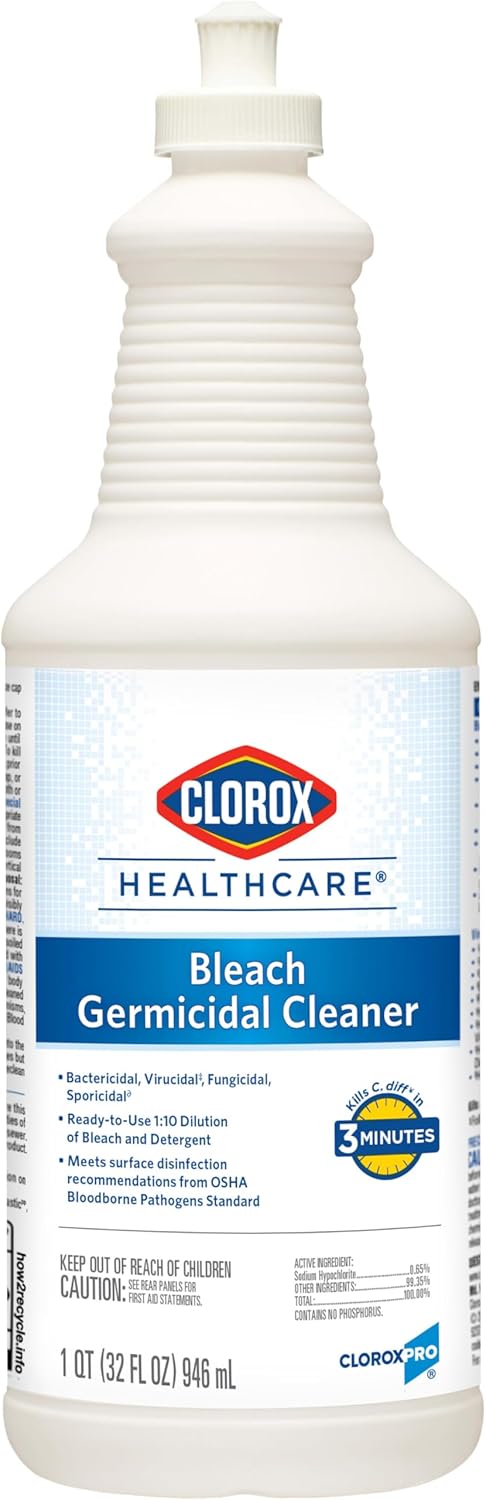 Clorox-Healthcare-Bleach-Germicidal-Cleaner-Pull-Top,-32-Fluid-Ounces-(Package-2029