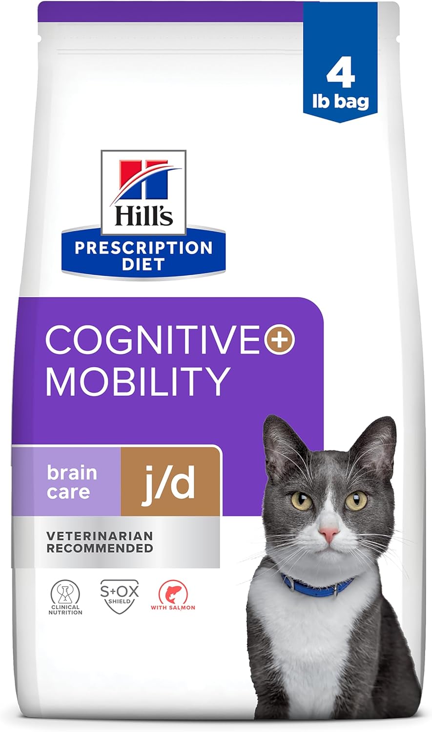 Hill's-Prescription-Diet-Brain-Care-+-j/d-Joint-Care-Feline-Dry-Food-Salmon,-lb289
