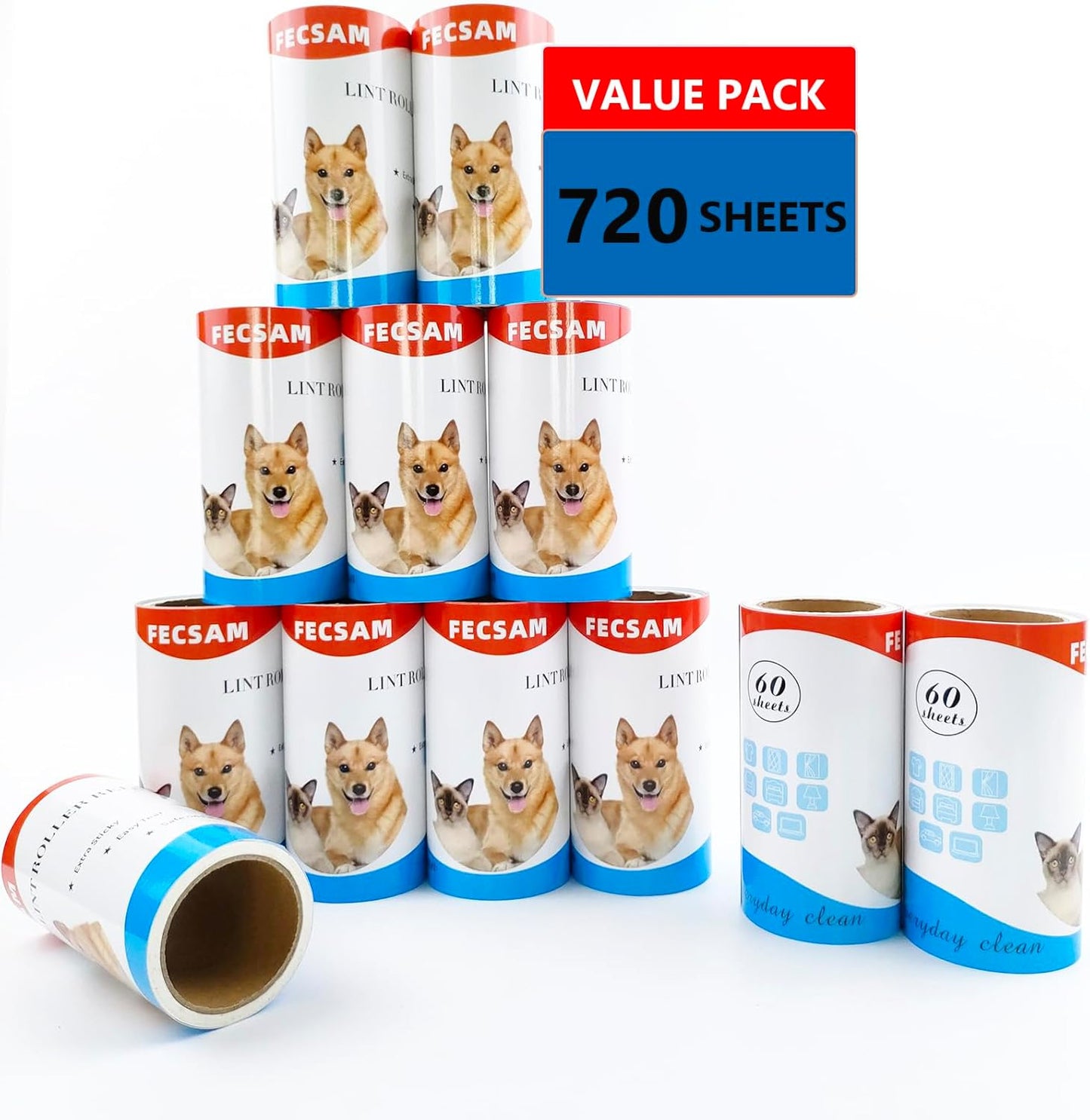 Lint-Roller-Refills-Only---720-Sheets(12-Pack)---Value-627