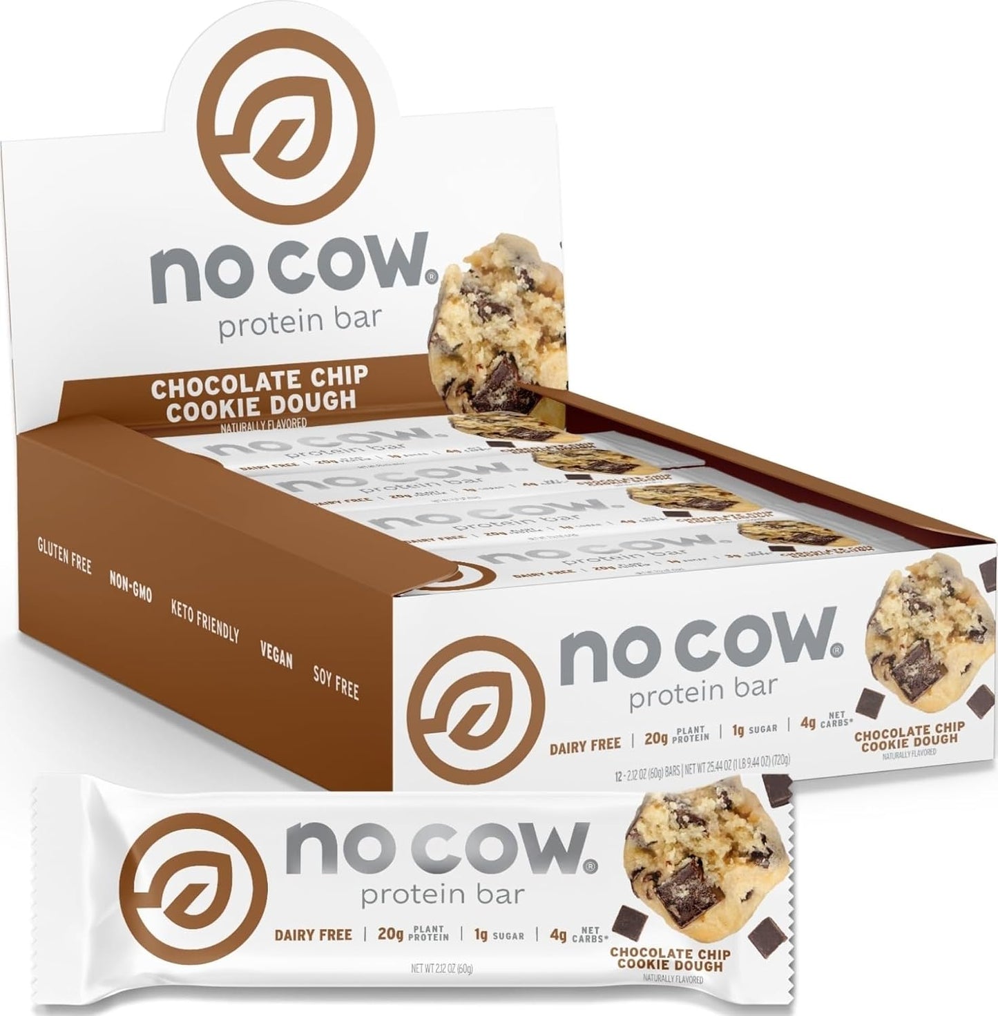 No-Cow-Chocolate-Chip-Cookie-Dough-Vegan-Protein-Bars,-12-Pack--|-20g-High-Protein,-1529