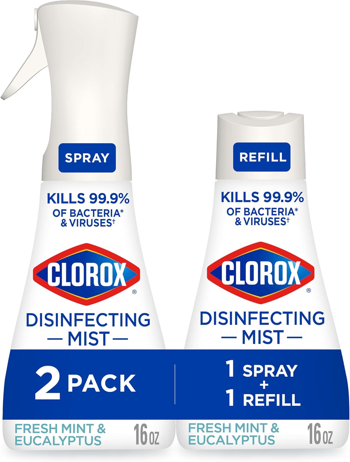 Clorox-Disinfecting-Mist,-Eucalyptus-Peppermint,-Household-Essentials,-1-Spray-and-4890