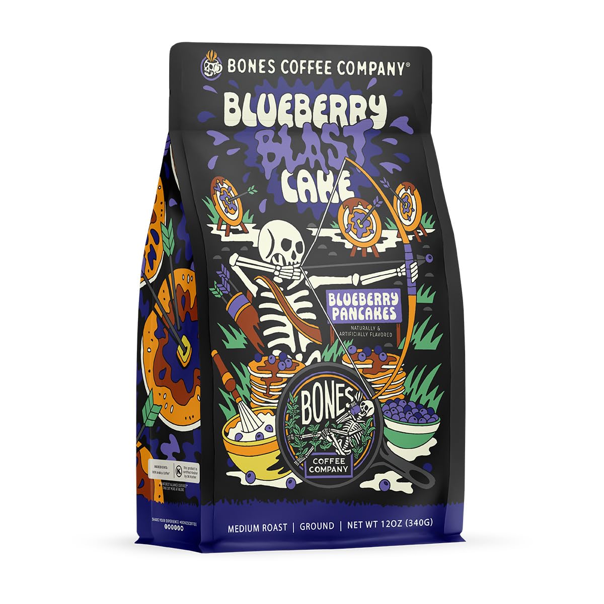 Bones-Coffee-Company-Blueberry-Blast-Cake,-Blueberry-Pancakes-Flavored-Coffee,-Medium-Roast-Low-2506
