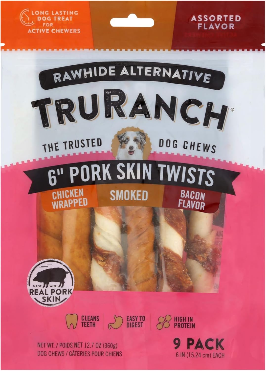 TRURANCH-6"-Pork-Skin-Twists---Collagen-Chews-for-Dogs---Flavors-1042