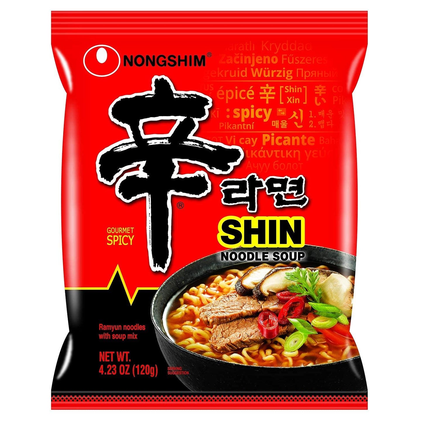 Nong-Shim-Shin-Noodle-Ramyun,-Picante-picante-gourmet,-paquetes-de--4.2-198