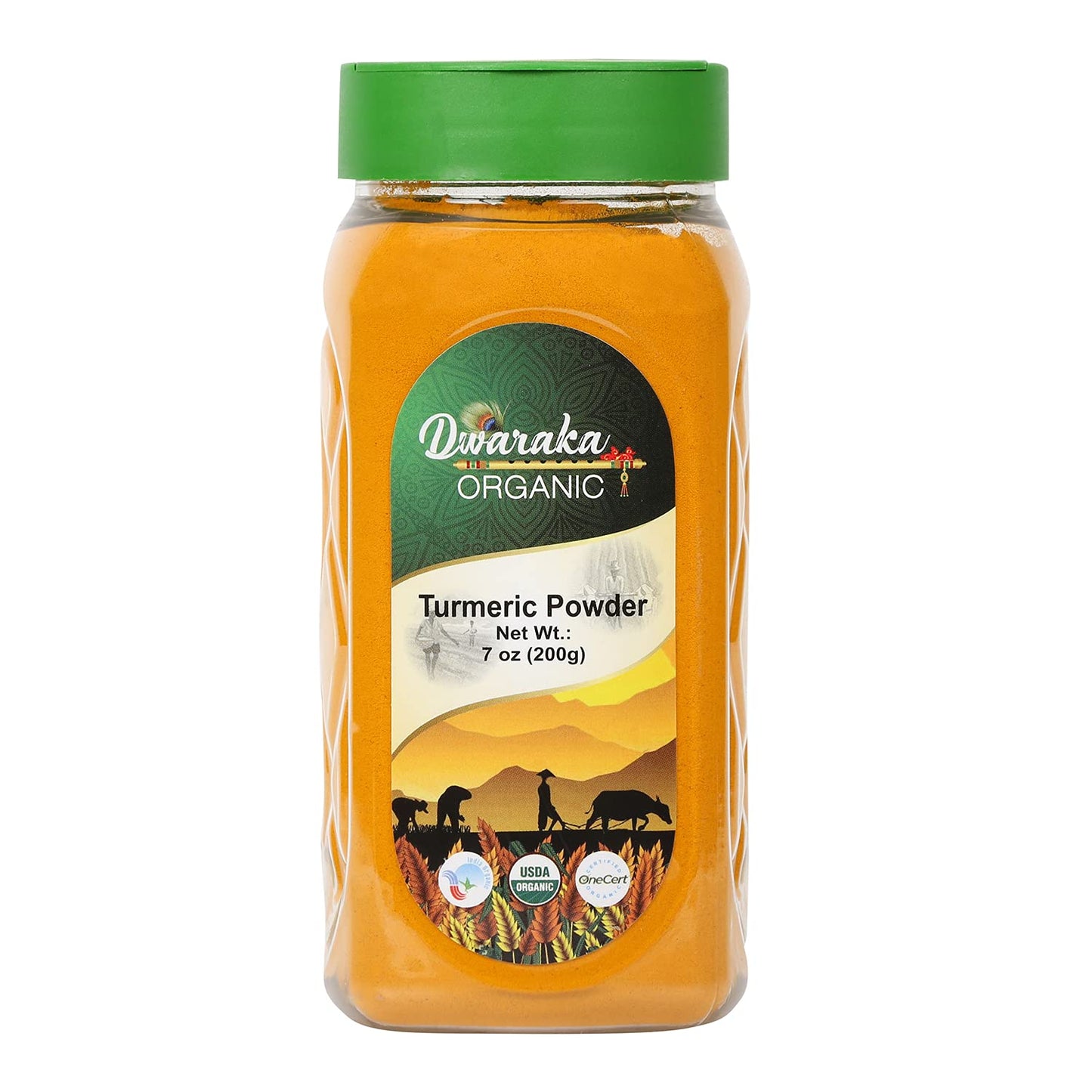 Dwaraka-Organic---Turmeric-Powder,-7oz,-Healthy,-Organic,-Non-GMO,-All-Natural-2088