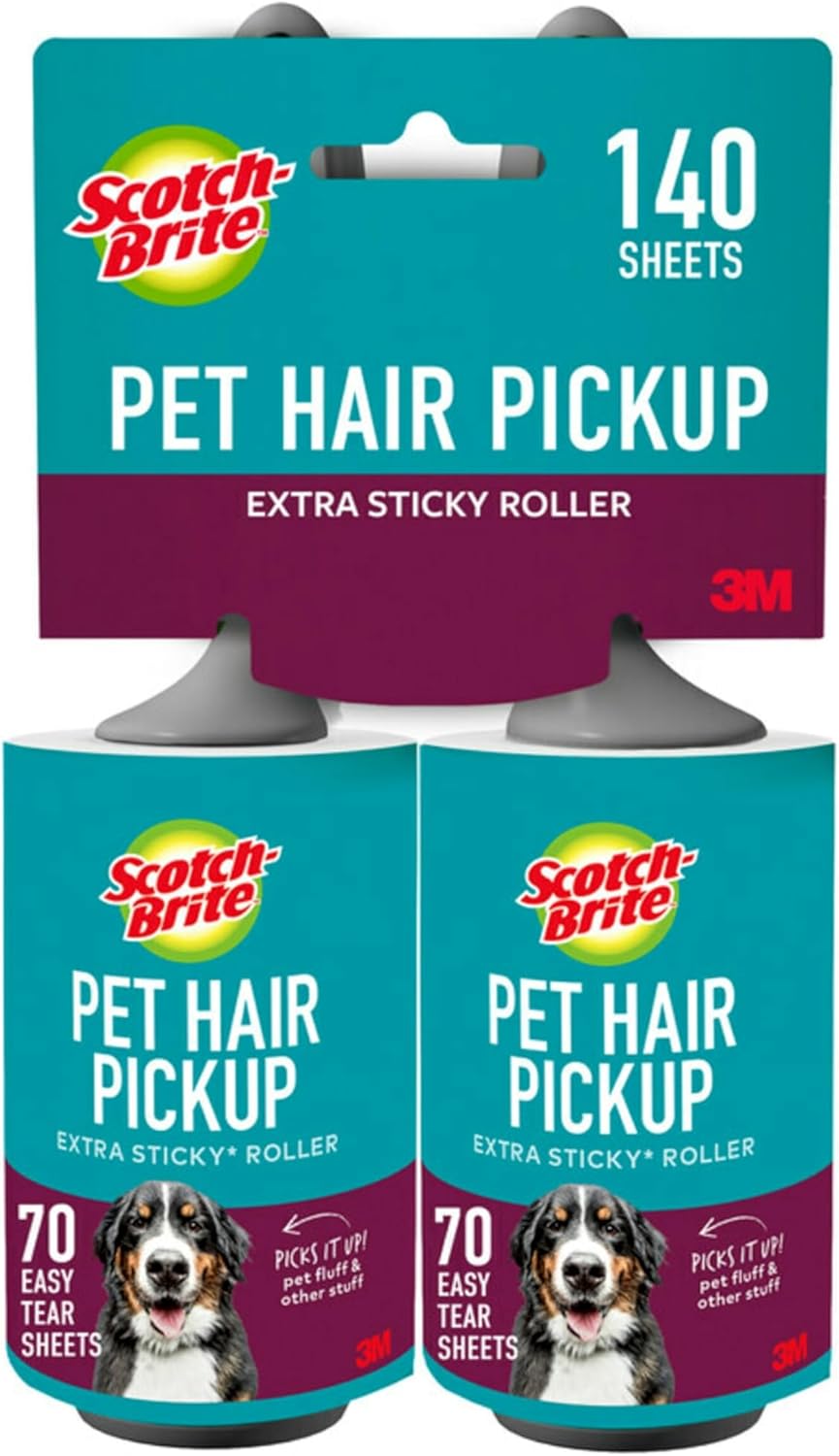 Scotch-Brite-Pet-Hair-Pickup-Extra-Sticky-Lint-Roller,-Designed-for-3440