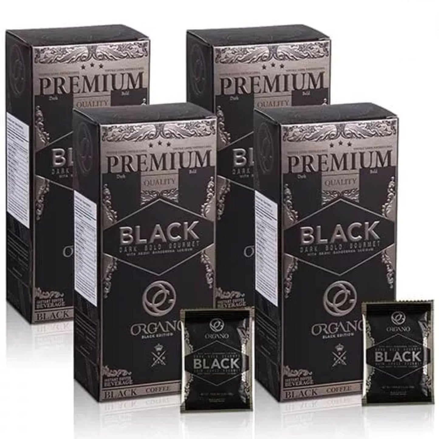 ORGANO-4-Boxes-Gourmet-Black-Coffee,-1-Certified-Ganoderma-Lucidum-(120-Sachets)---1201