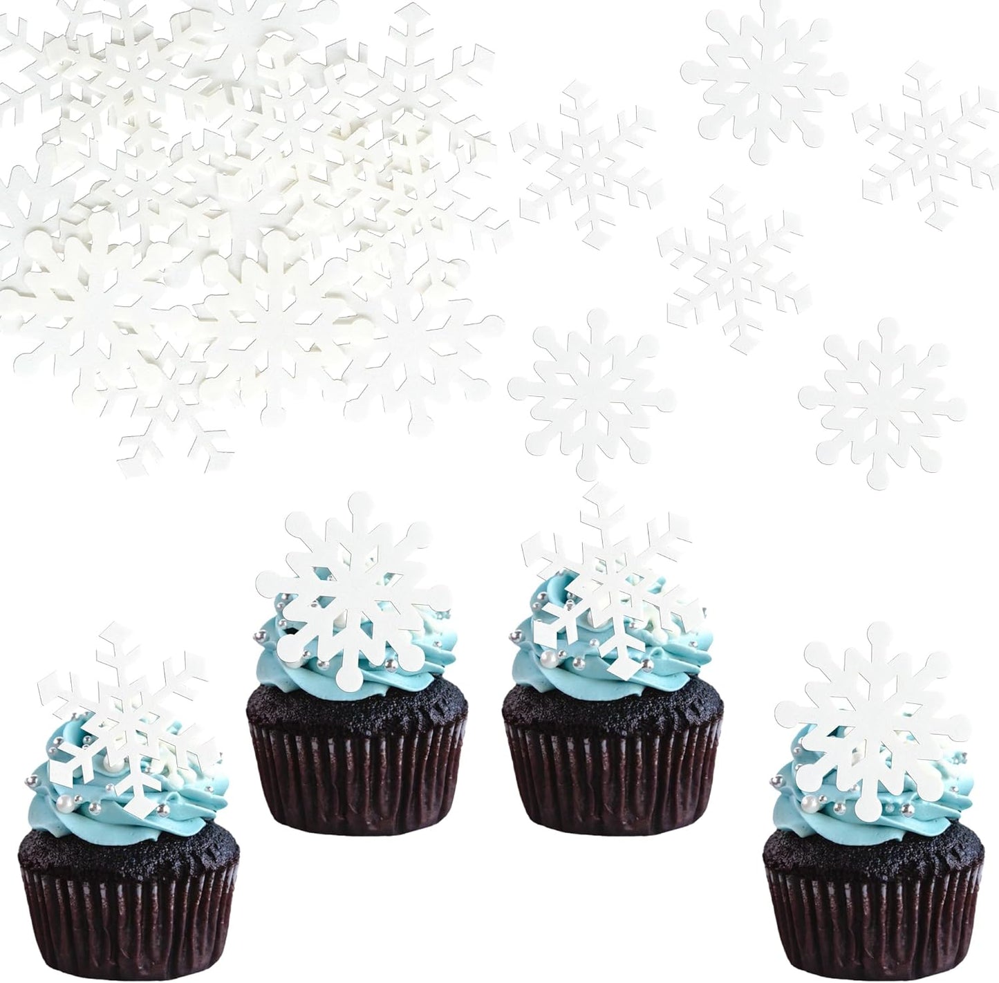 Gyufise-60Pcs-Edible-Snowflakes-Cupcake-Toppers---Snowflake-Cake-Decorations-Wafer-Paper-for-Winter-1324